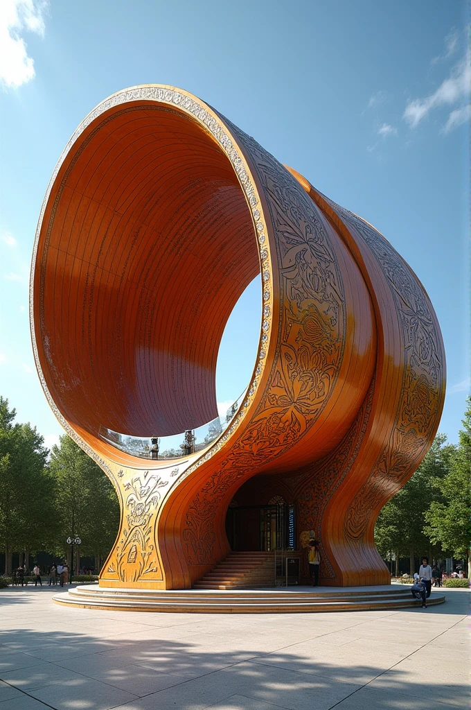 Architectural pavilion based on the characteristics of a mariachi guitar