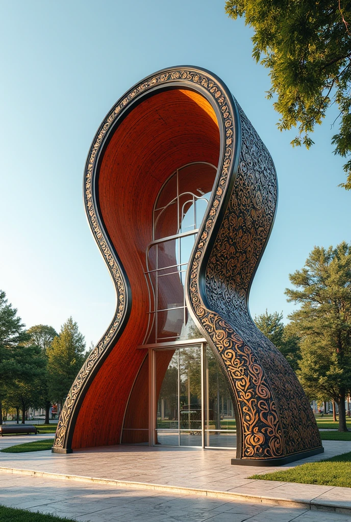 Architectural pavilion based on the characteristics of a mariachi guitar