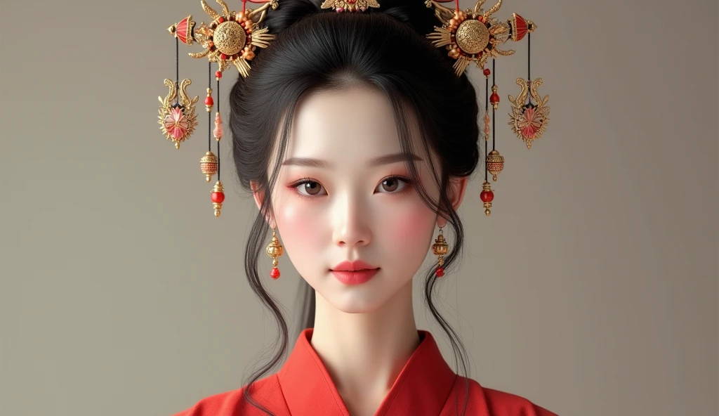 ((Ultra-realistic photos, ultra-high quality, 8k)),
Chinese concubine, Chinese woman,actor, beautiful, charming, portrait, red dress, head ornaments,
