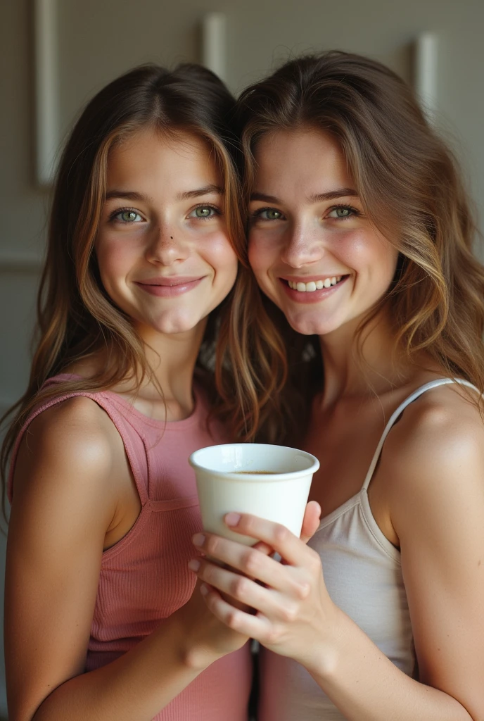 Two girls in one cup