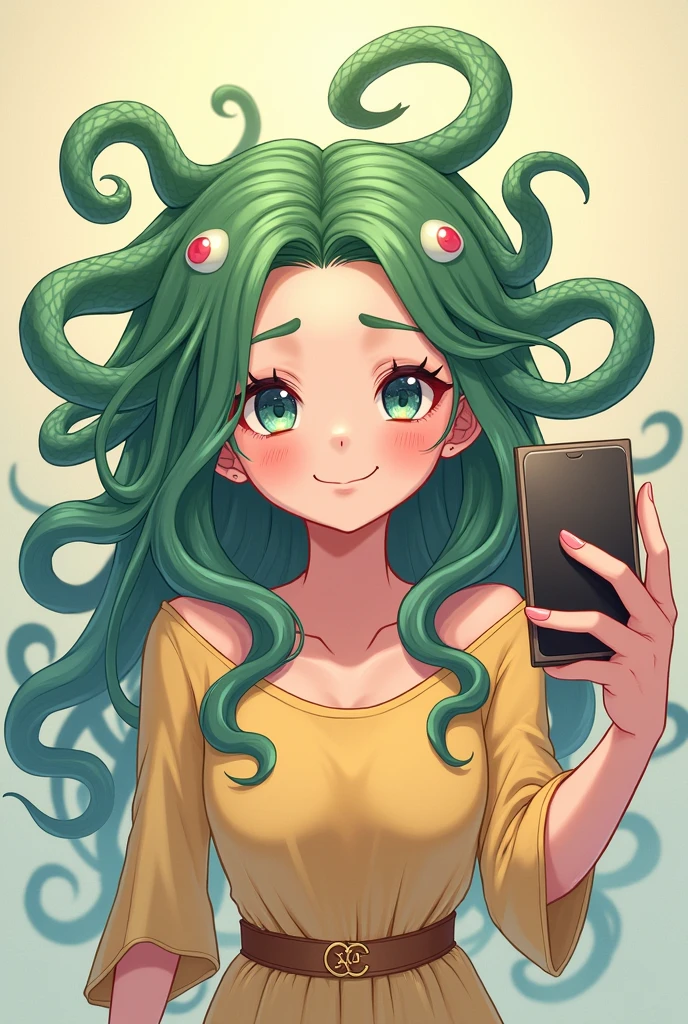Cute Anime Medusa Selfie
