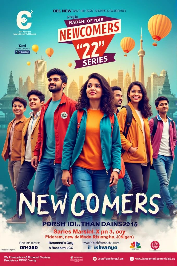 Rajshahi City Association poster for newcomers 22 series with date and time