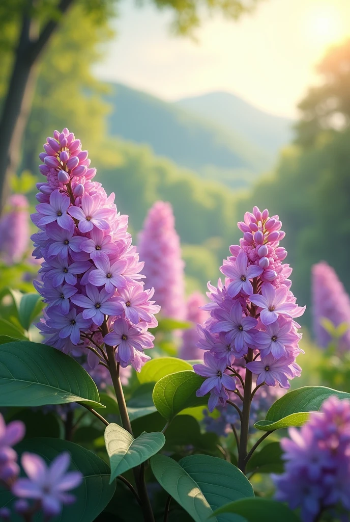 Lilac green and gold nature