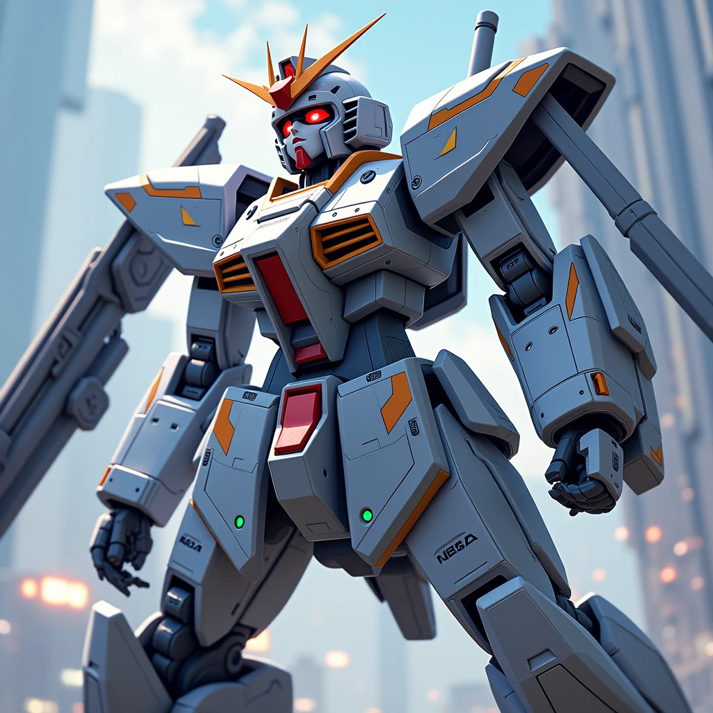 Shining Gundam 、Girl riding Gundam