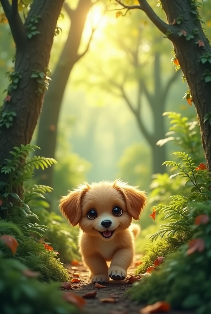 lapdog in the woods