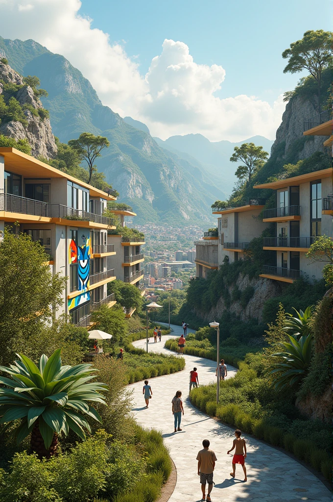 Draw a scenario where Rio de Janeiro, Brazil, put an end to the favelas, through better land use in the city and gentle population densification.