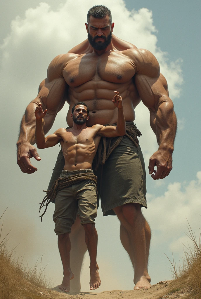 lift carry, big guy 1.85m tall, 95kg lift and carry with one hand a skinny guy, tall 1.68m 45kg