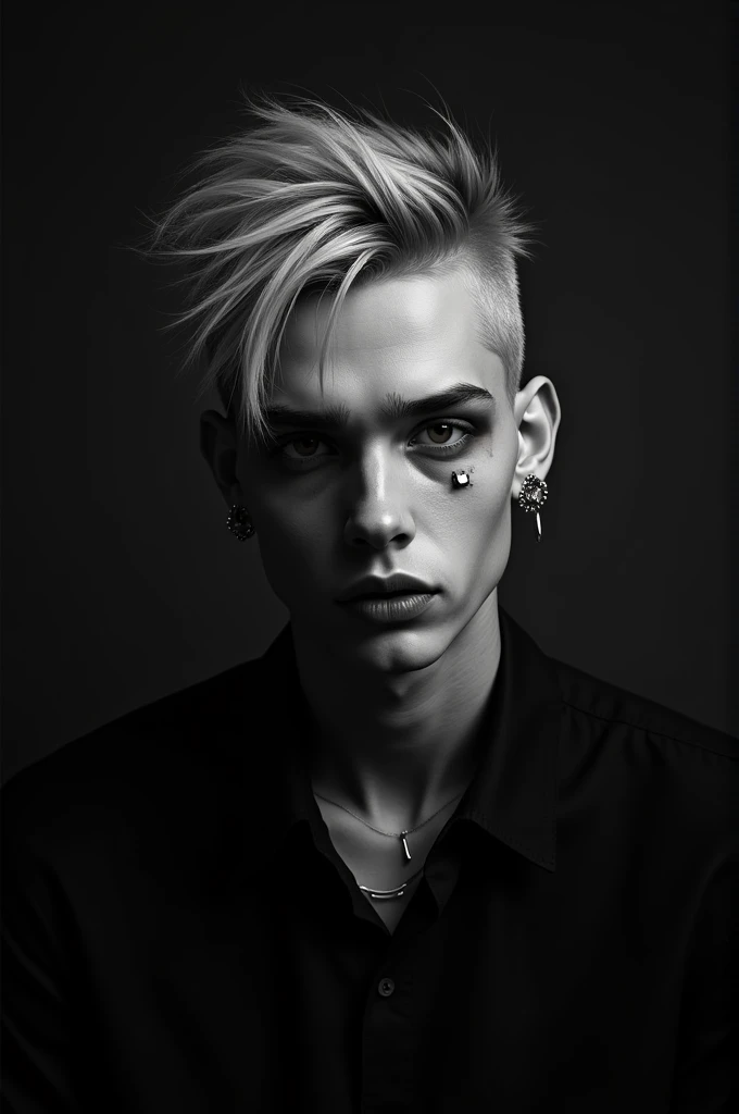LIL PEEP SINGER IN BLACK AND WHITE
