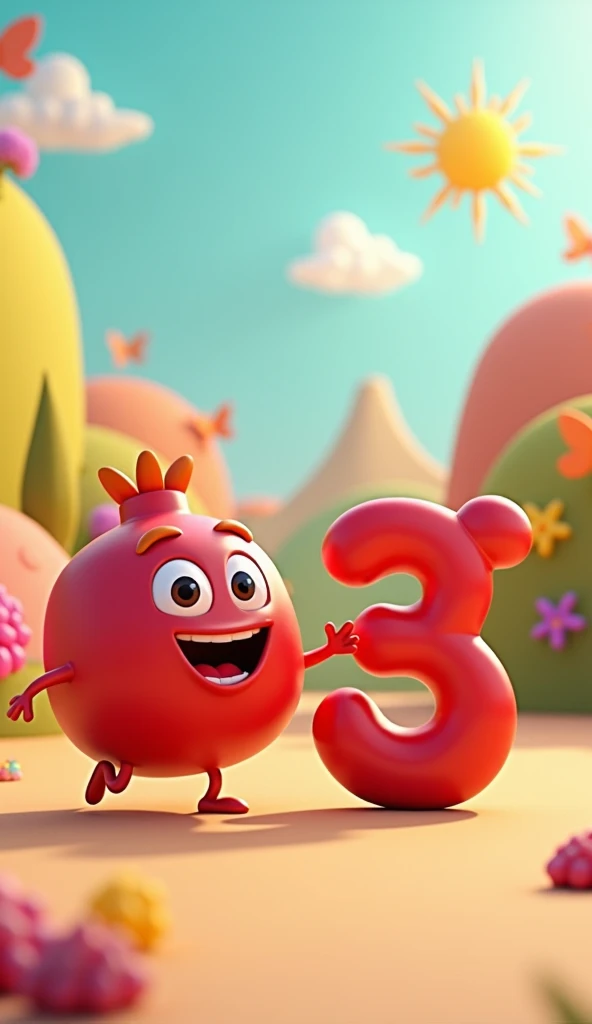 (photorealism:1.2
Here's a detailed prompt for creating a 3D animated scene featuring the Hindi alphabet "अ," a talking pomegranate, and a beautified background:
---
**Title:** *Animated Hindi Alphabet "अ" with Talking Pomegranate*
**Description:**
1. **Alphabet "अ":**
- Create a 3D animated version of the Hindi alphabet "अ." It should have a playful and engaging design, with bright colors and a glossy finish.
- Animate the letter so it has subtle movements, such as a gentle bounce or shimmer, to capture the attention of young viewers.
2. **Talking Pomegranate:**
- Design a 3D cartoon-style pomegranate character. It should be vibrant red with expressive eyes, a smiling mouth, and a friendly demeanor.
- The pomegranate should be animated to talk, with mouth movements synced to its speech. It should introduce itself and share a fun fact about itself or the letter "अ."
3. **Background:**
- Create a beautifully decorated background that complements the "अ" and the pomegranate. The background could include elements like colorful flowers, cheerful sunbeams, and soft, rolling hills to create an inviting and educational atmosphere.
- Incorporate subtle animations in the background, like fluttering butterflies or drifting clouds, to make the scene dynamic and engaging.
4. **Animation Flow:**
- Start with a focus on the letter "अ," showcasing its design and animation.
- Transition to the talking pomegranate as it comes into view, making it interact with the letter "अ."
- Conclude with a wide shot that includes both the letter "अ" and the talking pomegranate, with the background elements adding to the overall charm of the scene.
**Additional Notes:**
- Use bright, cheerful colors to appeal to children.
- Ensure smooth, fluid animations for both the letter and the pomegranate.
- Add background music or sound effects that enhance the whimsical nature of the animation.