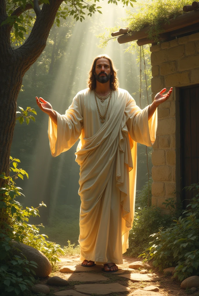 Jesus blessing a house