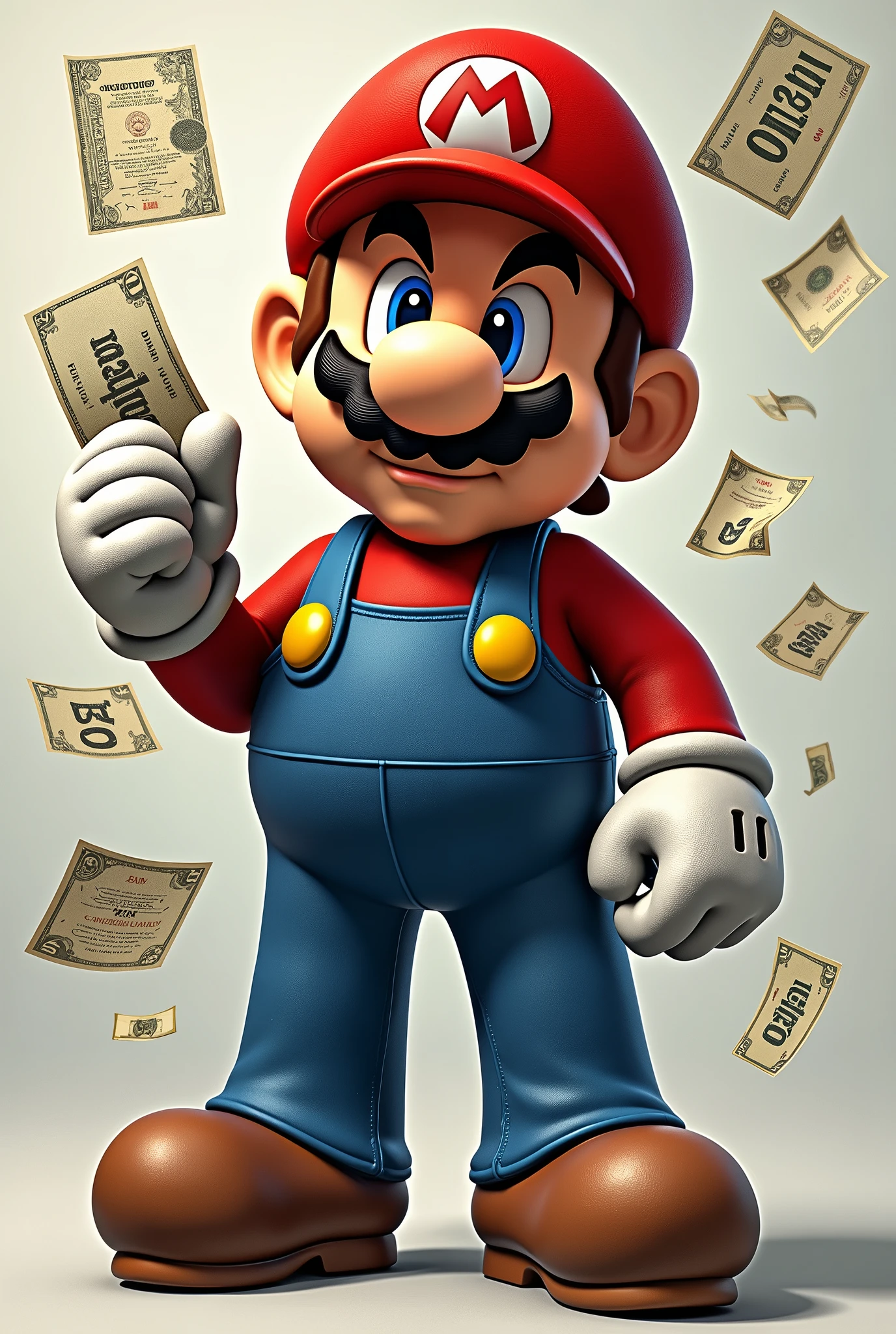 switch boxart of a game titled "Super Mario commits Super Tax Evasion" transparent background