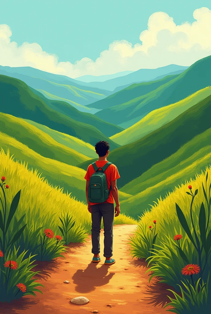 Make a cordel of Chico and the secrets of the hills very simple and I left Chico facing the front, Chico is a person and to do it on the hill is simple