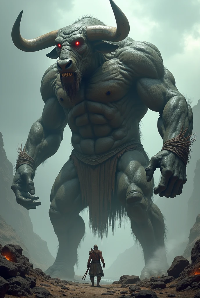 Titan Minotaur: The strongest of Kratos&#39; enemies on the Island of Creation, These ancient stone beasts are formidable opponents. Only three are found during the game.