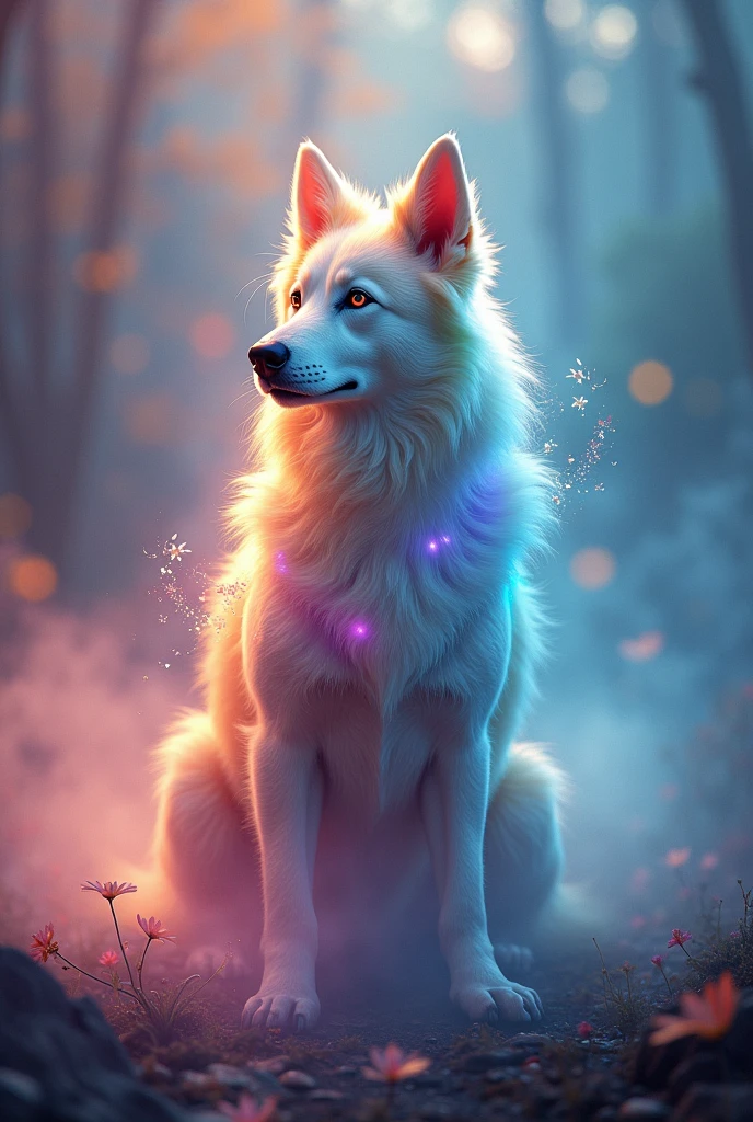 Misty dog colourful ultra