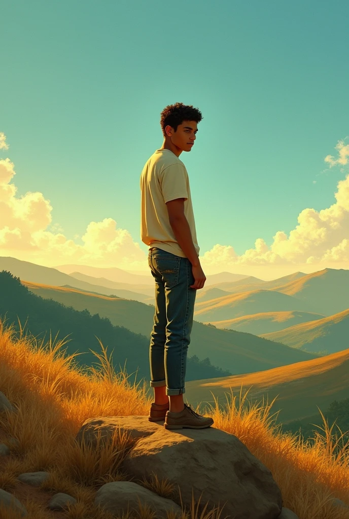 Make a cordel of Chico and the secrets of the simple hills and leave Chico facing forward, Chico is a person and to do it on the hill, Chico is facing forward, not backwards