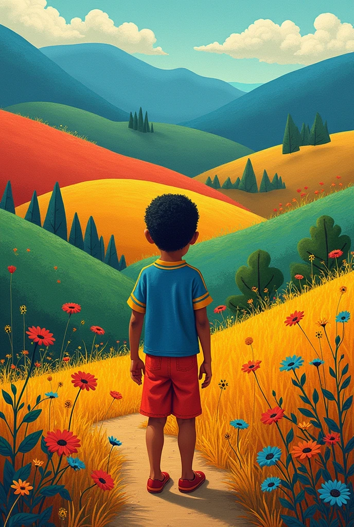 Make a cordel of Chico and the secrets of the simple hills and leave Chico facing forward, Chico is a person and to do it on the hill, Chico is facing forward, not behind, simple