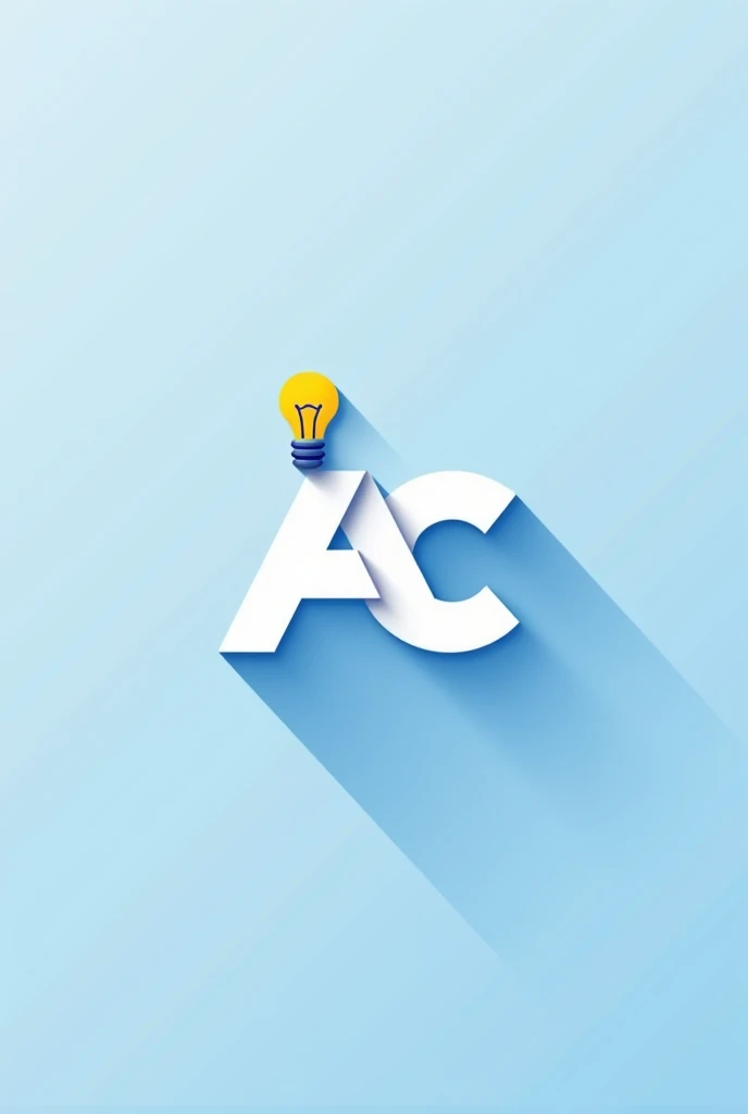  Make me a Logo for LinkedIn graphics art , art director, creative, computer, letras A y C con bulb ideea doar in alb și albastru 