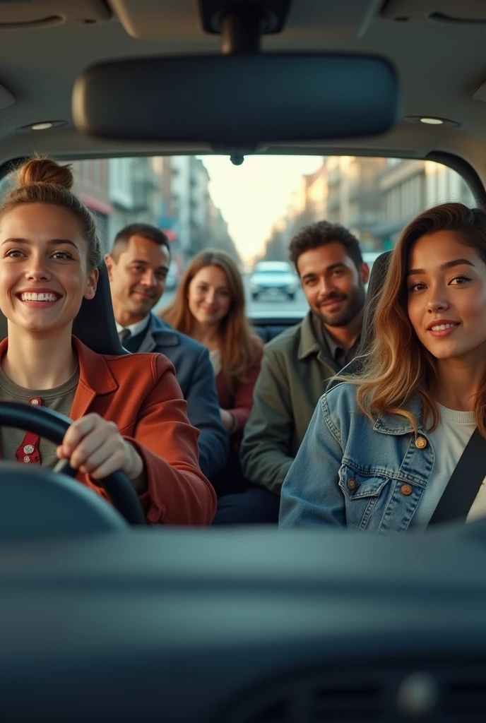 I want a realistic carpool image.