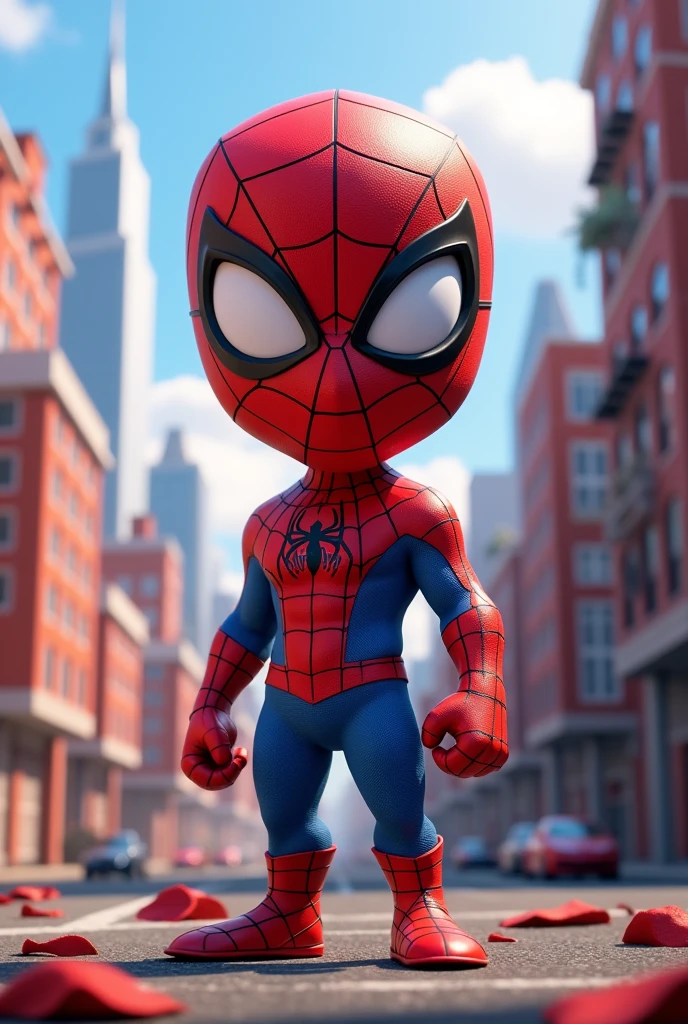 Spiderman in 3d cartoon with the name David on his chest