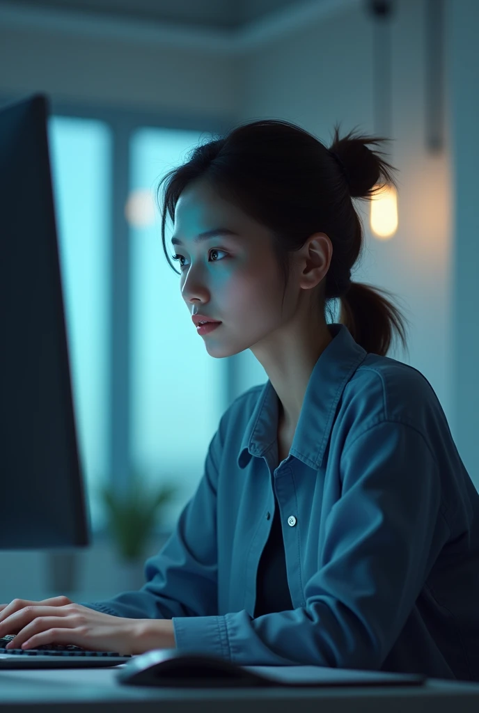 Woman at the computer