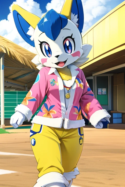 Furry female aloha shirt alola pokemon sun and moon fursuit mascot baseball style