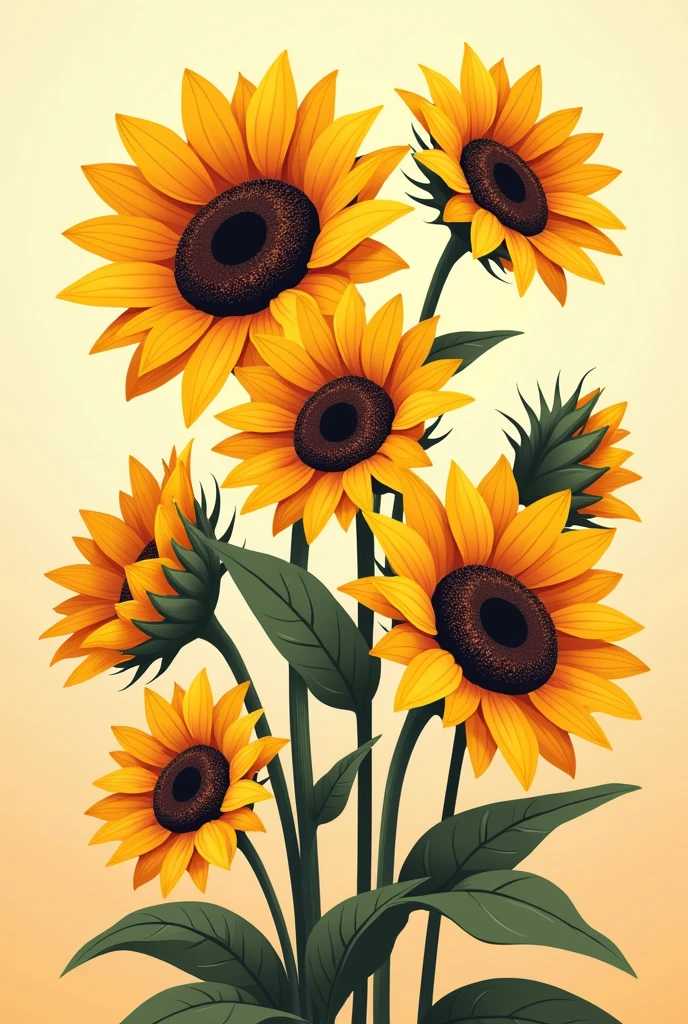 vector sunflowers