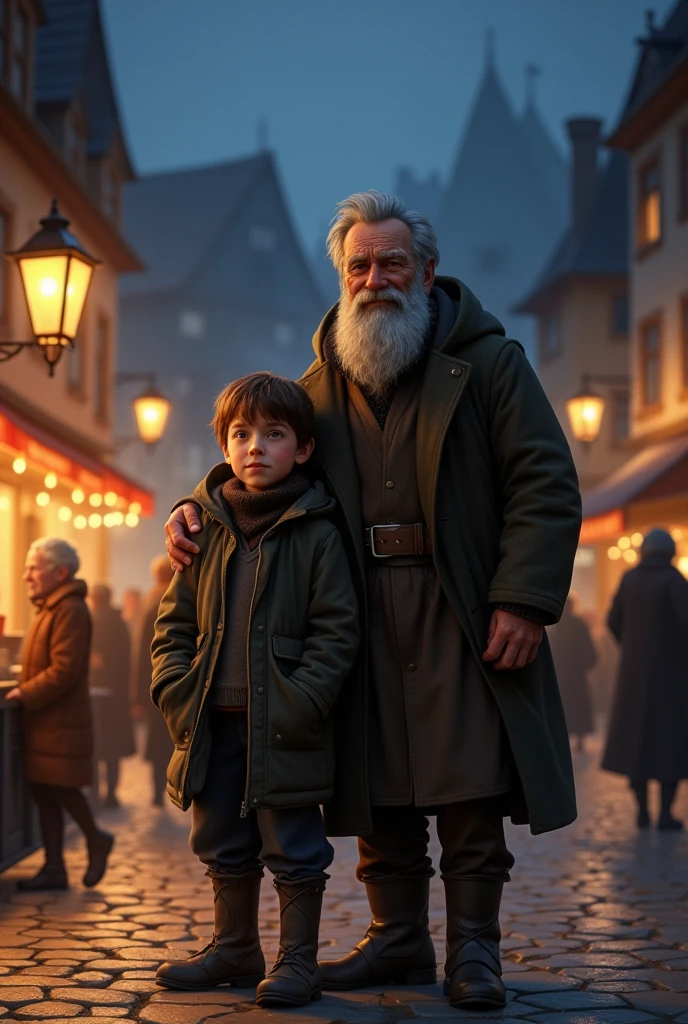  One night, Erik and his father were in the town square,
