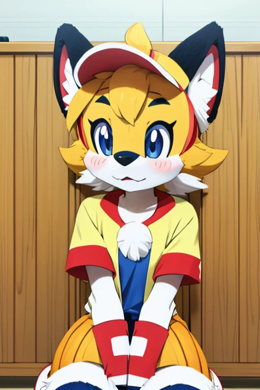 Furry female head pumpkin alola pokemon sun and moon fursuit mascot baseball style 