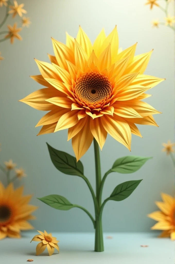 Sunflower with paper craft