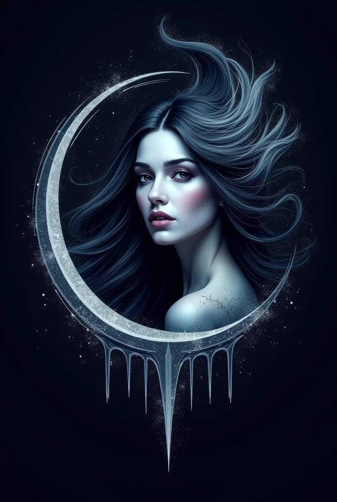 A logo for a female music group called "ECLIPSE", in shades of dark blue, black and silver.