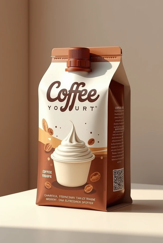 Packaging of a unique coffee yogurt