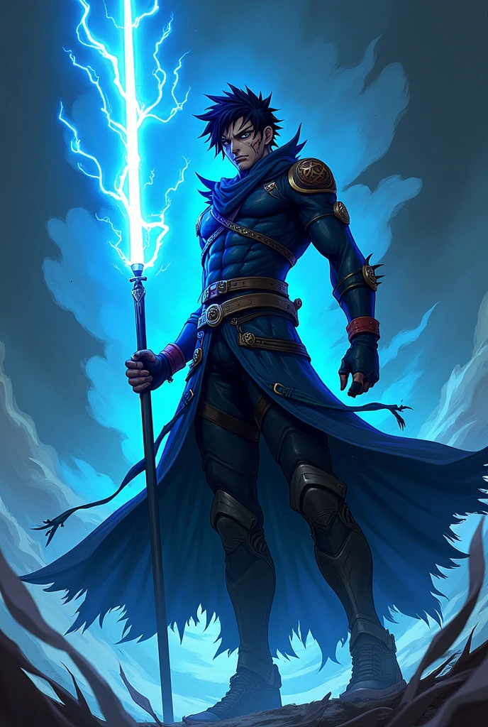 Dabi mha with blue spear anime my hero academia