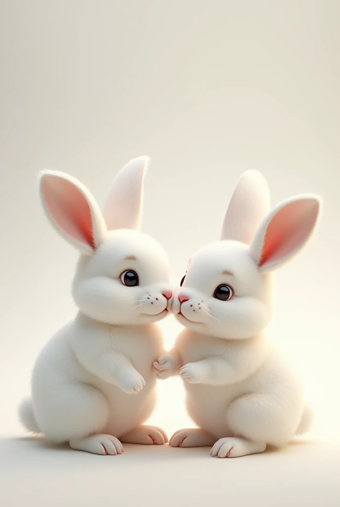 Two white bunnies
