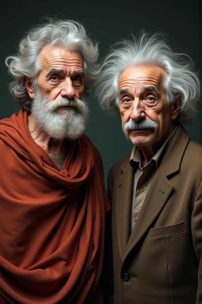 Socrates and Albert Einstein PHOTO together 