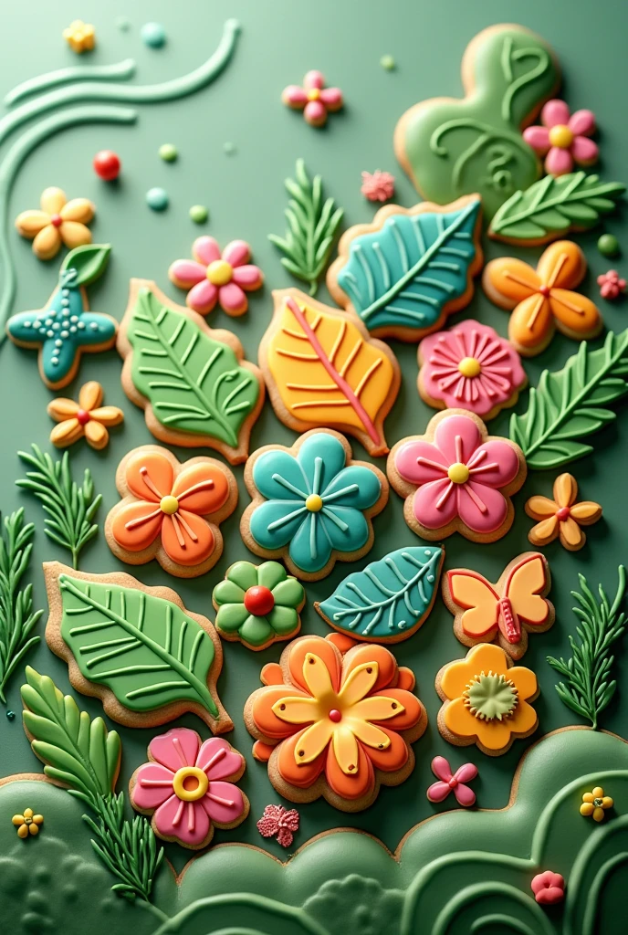 Cookies designed with an environmental theme 