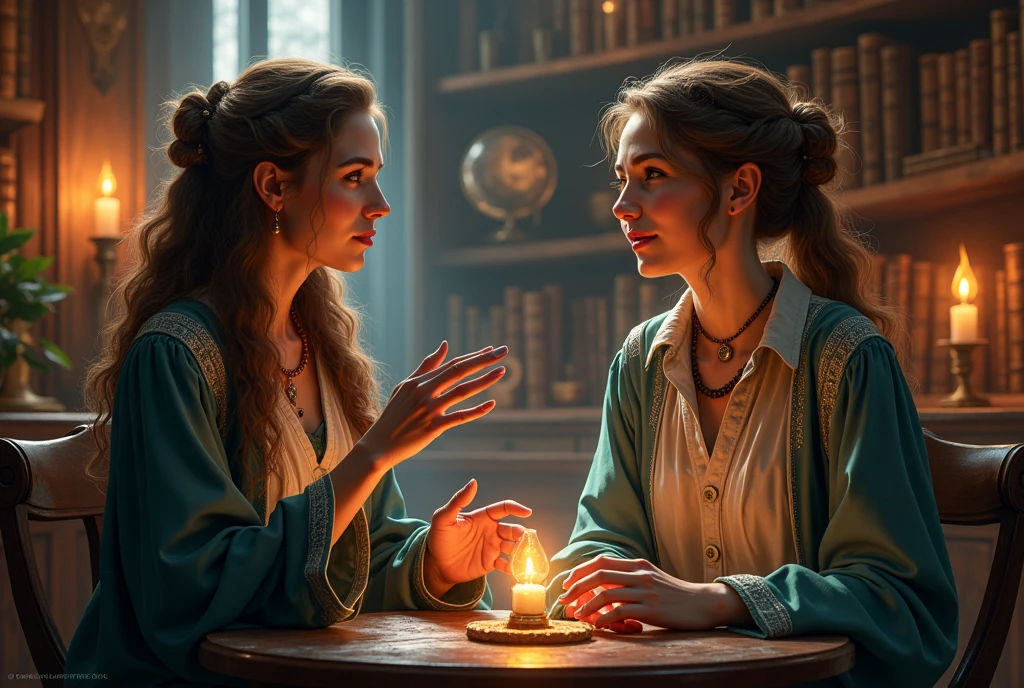 two female magicians talking and sharing about their magical development