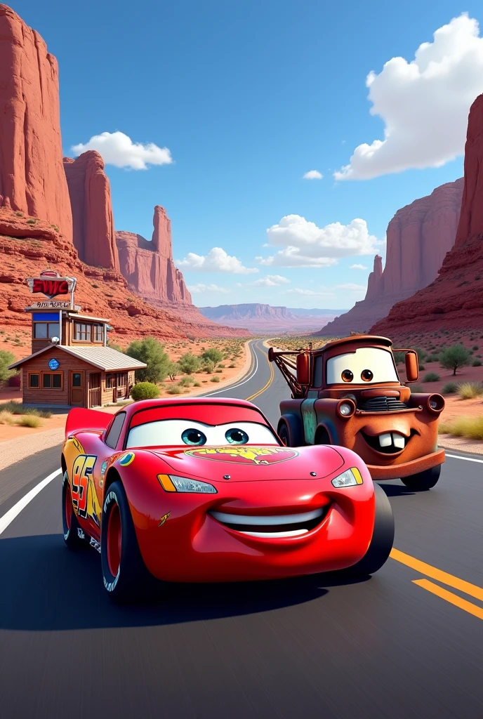 A poster of cars the movie
