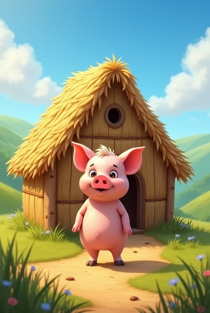 The first little pig, A brand new straw house!