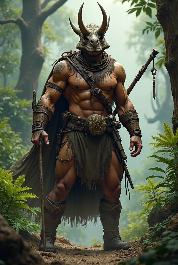 Triceratops hunter male athletic