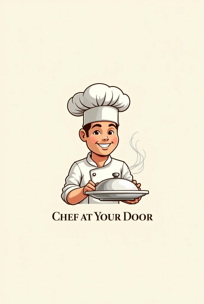 You could create a logo for a food company that delivers to the door of people who don&#39;t have time to cook and decide to order food., With the name of "Chef at your door" 