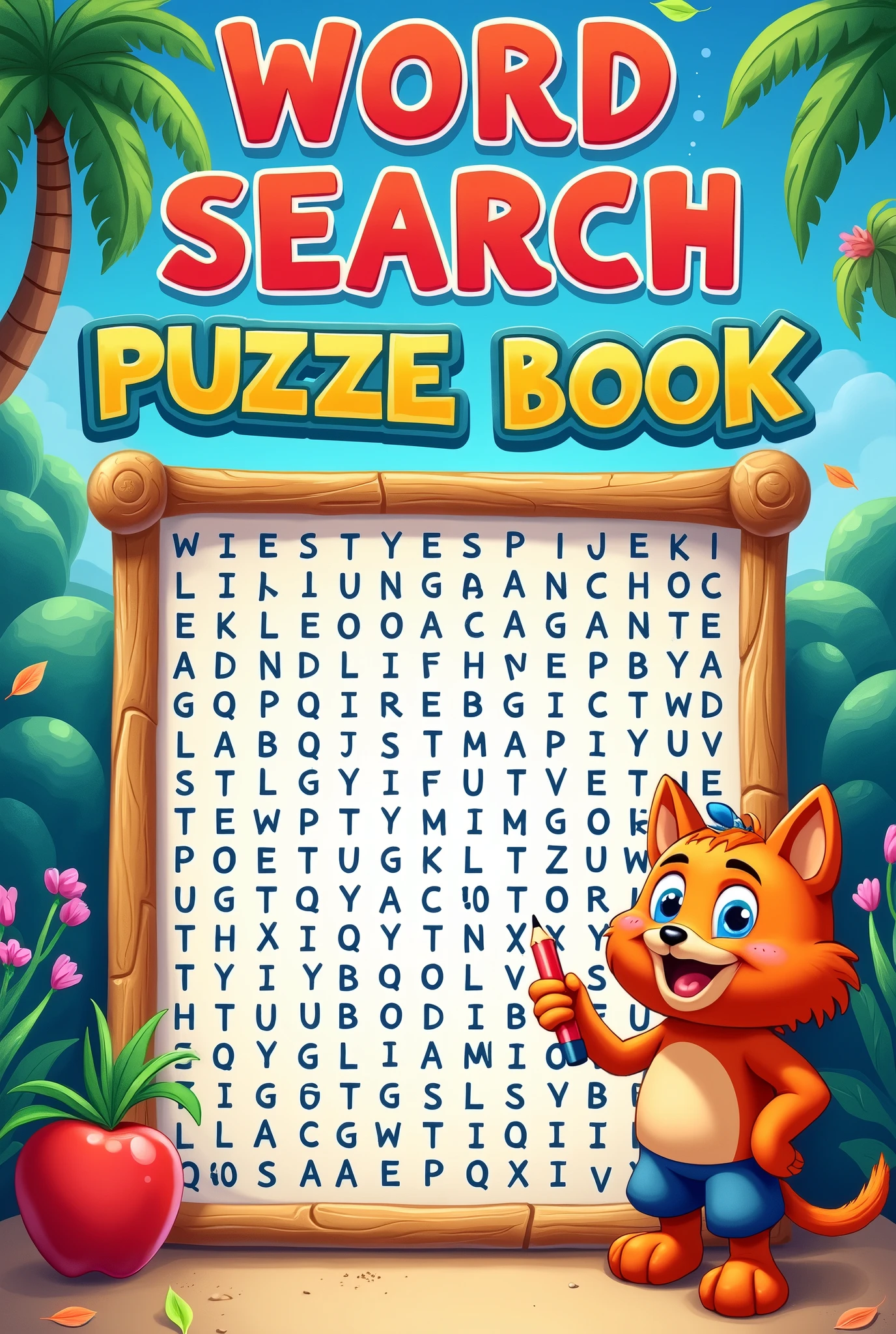 create a cover for a word search book 