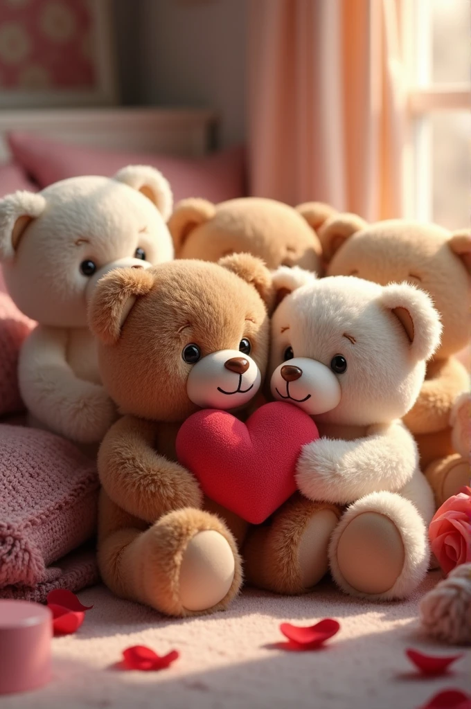 Text for Valentine's Day in the form of teddy bears