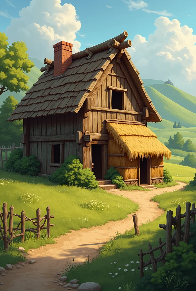 'A wooden house is more resistant than a straw house',