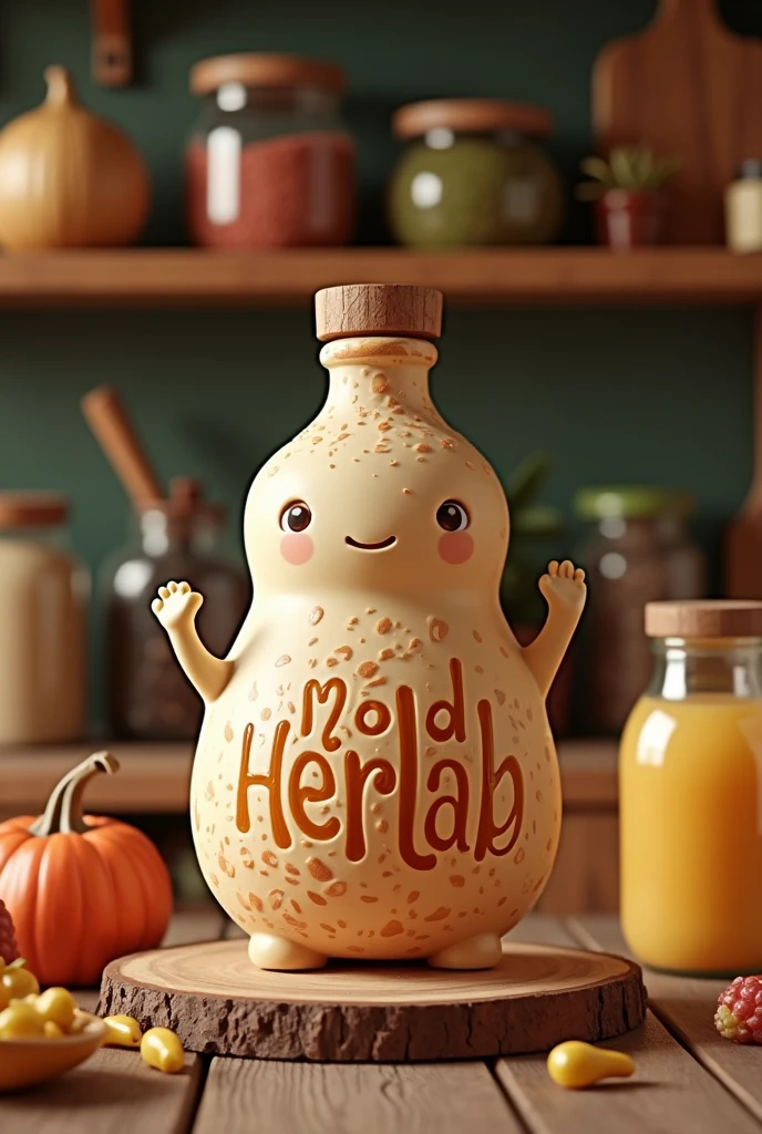 Syrup container with the name herlab