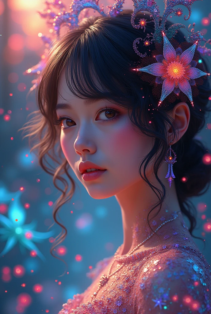 (masterpiece, top quality, best quality, official art, beautiful and aesthetic:1.2), (1girl), extreme detailed,(fractal art:1.3),colorful,highest detailed, 