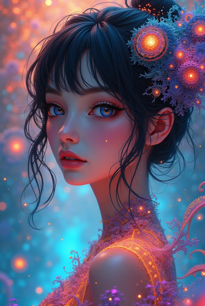 (masterpiece, top quality, best quality, official art, beautiful and aesthetic:1.2), (1girl), extreme detailed,(fractal art:1.3),colorful,highest detailed,