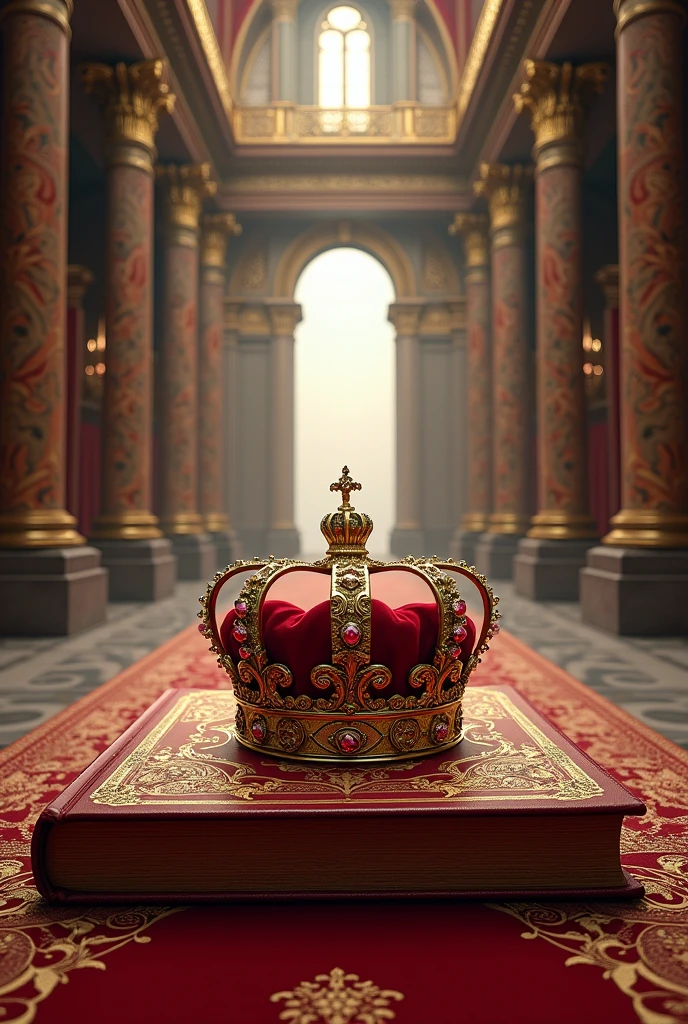 Book cover of a crown in a palace with the title " a year at your side "