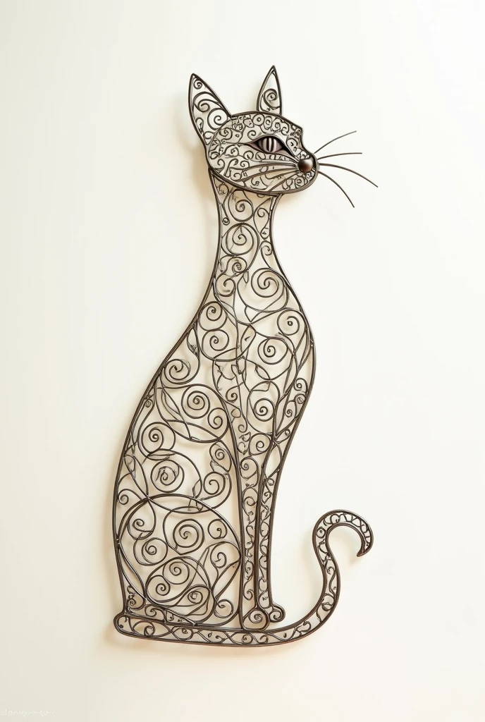 An easy to make cat filigree
