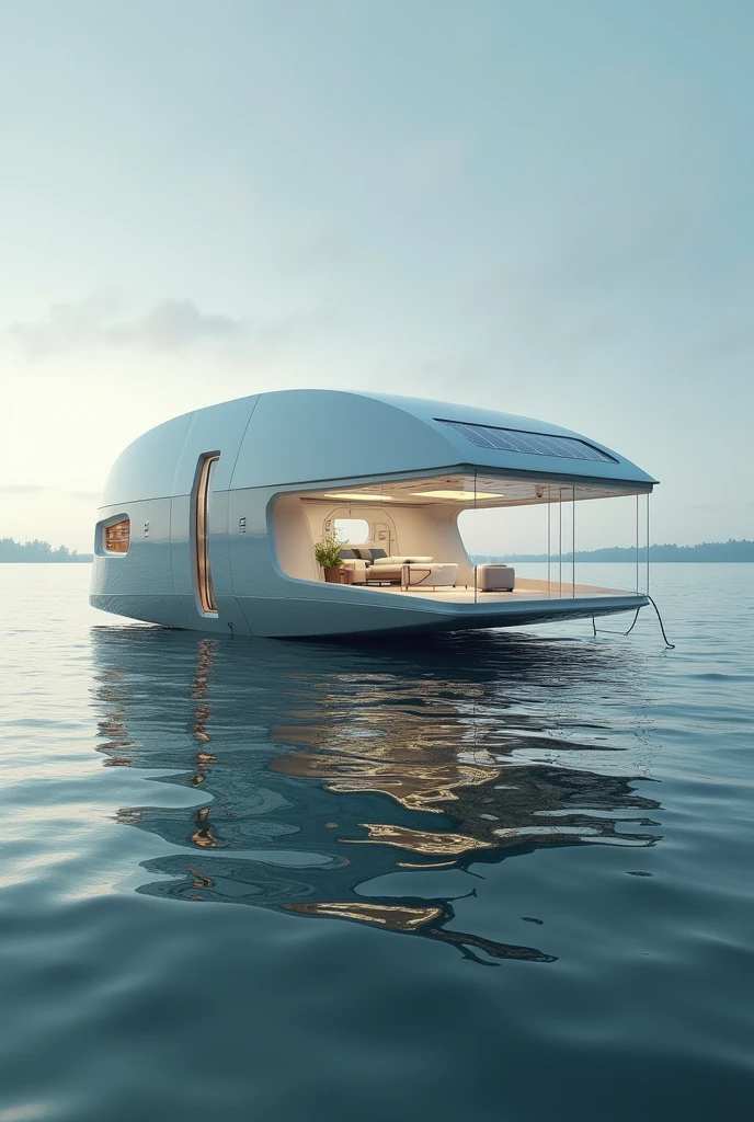 Self-deploying floating shelter located at sites at risk of flooding