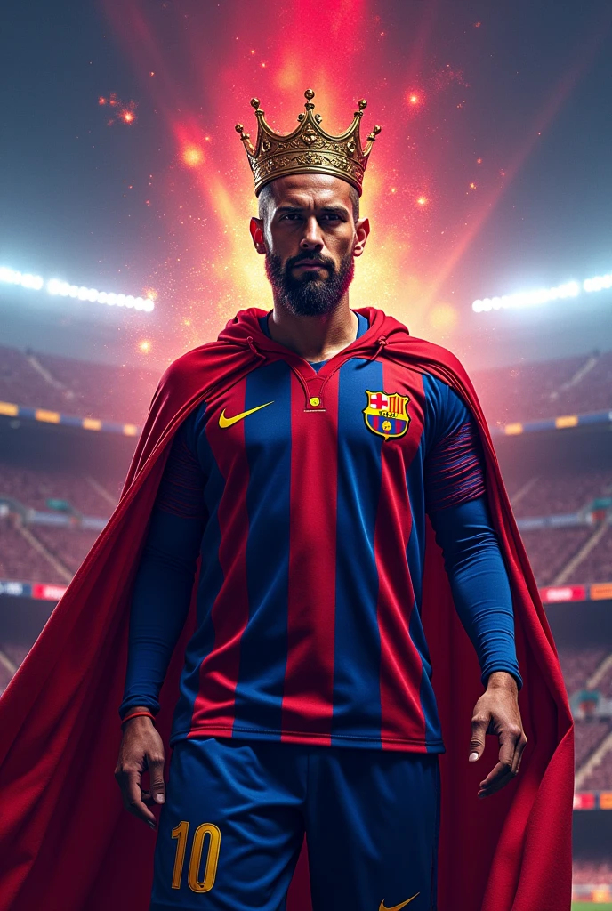 Create me a picture for my YouTube profile with my Name KING XIIX about FC Barcelona